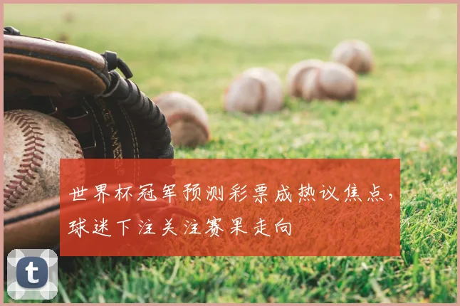 世界杯冠军预测彩票成热议焦点,球迷下注关注赛果走向